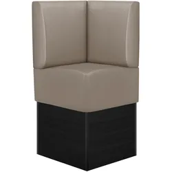 Gastro Eckbank | Taupe | B:H 60 x 133 cm | Glatt | Leder | Bistro Eckbank