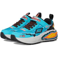 SKECHERS Mega Craft 4k Sportschuhe - Turquoise Synthetic / Textile / Black / Neon Coral Trim - EU 35