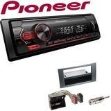 Pioneer 1-DIN Autoradio USB AUX Android Einbauset für Ford Galaxy 2006-2007