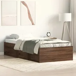 Bettgestell Braun Eichen-Optik 100x200 cm