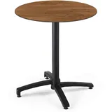 Oviala Gartentisch, Braun, Holzwerkstoff, 4-Sitzer, Rund,rund, 70x72x70 cm, Gartenmöbel, Gartentische, Gartentische