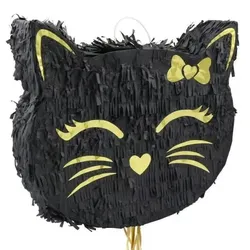Pinata in Form einer schwarzen Katze - 35 cm