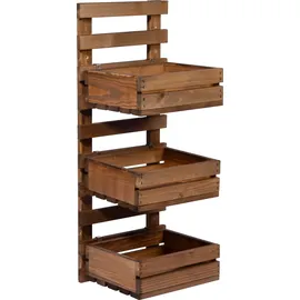 Dobar Wandregal 3-stufiges  Braun