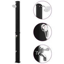 vidaXL Solardusche schwarz 35 l