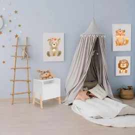 Mobili Rebecca Kindernachttisch Rebecca 49 x 43 x 30 cm Kiefer MDF weiß
