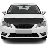 Omac Haubenbra Steinschlagschutz Bonnet Bra kompatibel mit Seat Leon 2012-2020 Schwarz Halb