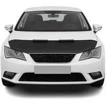 Omac Haubenbra Steinschlagschutz Bonnet Bra kompatibel mit Seat Leon 2012-2020 Schwarz Halb