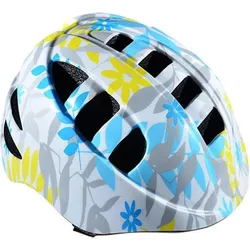 Kinderhelm - Blumen Weiß Blau Gelb - Fahrradhelm Kinder Extra Klein XS