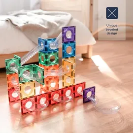 Connetix Magnetische Fliesen Regenbogen Ball Run Packen, 92 Stück