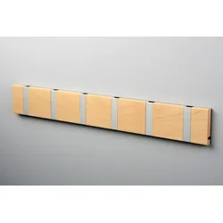 LoCa Knax 6 Wandgarderobe Ahorn, Haken grau