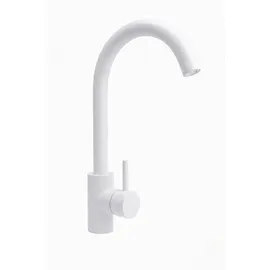 faizee home Granitspüle 2 Becken rechts Einbauspüle weiß Handbetätigung 1000 x 500 mm