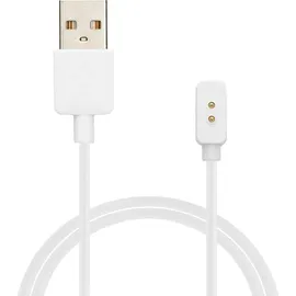 kwmobile USB Kabel Charger kompatibel mit Xiaomi Mi Band 9 / Band 8 / Band 8 Pro/Redmi Watch 3 Active Ladekabel - Smart Watch Ersatzkabel - Fitnesstracker Aufladekabel in Weiß
