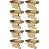 cyclingcolors 10x Lattenhalter Einfach 53 x 8 mm Kunststoff für Lattenrost Metallrahmen Bett Endkappen Befestigung Clips Zapfen, beige