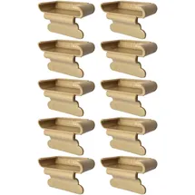 cyclingcolors 10x Lattenhalter Einfach 53 x 8 mm Kunststoff für Lattenrost Metallrahmen Bett Endkappen Befestigung Clips Zapfen, beige