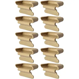 cyclingcolors 10x Lattenhalter Einfach 53 x 8 mm Kunststoff für Lattenrost Metallrahmen Bett Endkappen Befestigung Clips Zapfen, beige