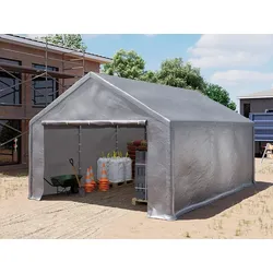 TOOLPORT  3x6m Lagerzelt, PE-Plane, grau - (4771)