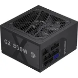 gamemax GX 850GF Netzteil PC 850W Vollmodulares ATX 3.0 mit 12V-2x6-Kabel & PCIe 5.0 Support, 80 Plus Gold, All-solid capacitors, 120mm FDB Lüfter, Geprägte Flachkupferkabe, 10 Jahre Garantie, Schwarz