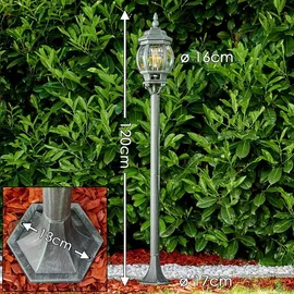 hofstein Außenleuchte Kunststoff IP44 E27 mit Bewegungsmelder schwarz/grün