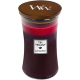 WoodWick Trilogy-Duftkerze im Sanduhrglas mit Pluswick-Innovation, Sun-Ripened Berries