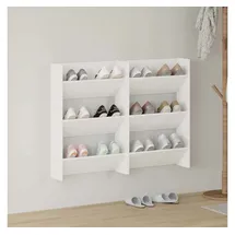 vidaXL Wand-Schuhschrank 60 x 18 x 90 cm weiß