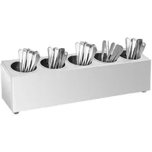 vidaXL Besteckbehälter 5 Fächer Rechteckig Edelstahl 15 cm x 18 cm
