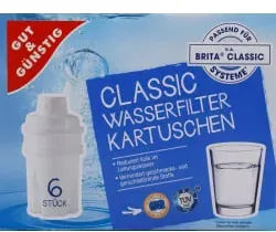 Classic Wasserfilterkartuschen 1 Packung = 6 Stück