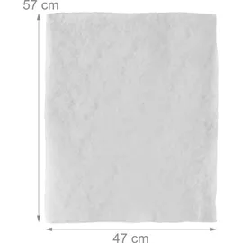 Relaxdays Dunstabzugshaube Filter 10er Set 57x47 cm zuschneidbar Polyester-Vlies Weiß