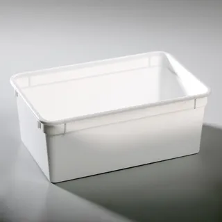 M&S Reptilien Kunststoffbox weiß, klein (18x12x7,5 cm) Deckel transparent.