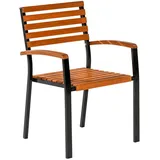 Merxx Schlossgarten Stapelsessel 59,5 x 54 x 89 cm schwarz 2 St.