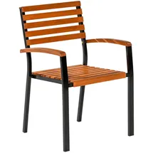 Merxx Schlossgarten Stapelsessel 59,5 x 54 x 89 cm schwarz 2 St.