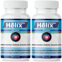 Helix Original - Nahrungsergänzungsmittel für Gelenkschmerzen mit Kurkuma, Boswellia, Schneckenproteinextrakt und Vitamin C für die Kollagenbildung - Laktosefrei, glutenfrei (60 Kapseln)