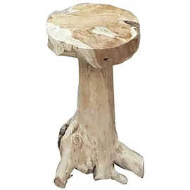 Gravidus 2er Set Barhocker Thekenhocker Hocker Bar Theke Holz Unikat Wurzelteak Teak