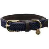 Kentucky Plaited Hundehalsband Navy M 50 cm
