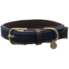 Kentucky Plaited Hundehalsband Navy M 50 cm