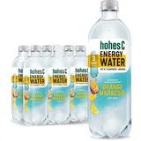 hohes C Energy Water Orange Maracuja (6 x 750ml), mehr Energie mit Vitamin C, B6 & B12 + Guarana, nur 3kcal/100ml, ohne Zuckerzusatz, ohne Konservierungsstoffe, vegan