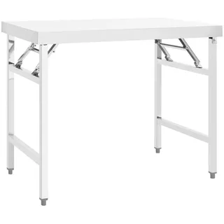 vidaXL Küchen-Arbeitstisch Klappbar 100x60x80 cm Edelstahl