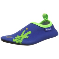 Playshoes Jungen Unisex Kinder Barfuß Aqua-Schuhe Krokodil, Marine Blau, 30/31 EU