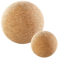 Newgen Medicals Massageball Faszien: 2er-Set Massage-Bälle und Faszien-Trainer, Kork, Ø 6,5/10 cm