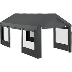 Outsunny - Carport - 600Lx297Wx310Hcm - Dunkelgrau
