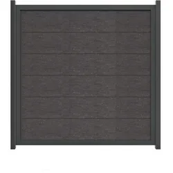 GroJaViento Zaunelement Farbe: Anthrazitgrau  Maß: 180x180cm Rahmen: Anthrazit