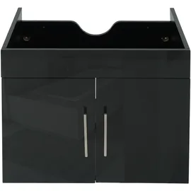 Mendler Waschbeckenunterschrank 59,0 x 48,0 x 46,0 cm Schwarz