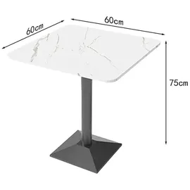 360Home Esszimmertisch 60 x 75 x 60 cm weiß