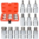 Sukudon Vielzahn Nuss Satz - 1/2 Schlagschrauber Nüsse Torx Bit Set - 12 Stück Torx Nuss Set - Inbus Nuss Satz Werkzeuge - Imbusschlüssel,Innensechskant Satz - 5–22 mm Steckschlüssel Nuts Set