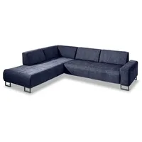 Segmüller Werkstätten Ecksofa Maxime01 Stoff Blau Navy