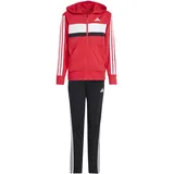 Adidas Seasonal Essentials Tiberio 3 Stripes French Terry TRACKSUIT, pure ruby/white, 7-8 Years
