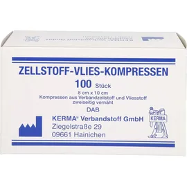 KERMA Verbandstoff GmbH Zellstoff Vlies Kompressen 8 x 10 cm 100 St.