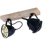 ETC Shop LED Deckenleuchte, Metall Spots beweglich L 36 cm