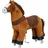 Woltu Reitpferd auf Rollen, Reitpferd mit Soundfunktion für Kinder ab 4 Jahren, Plüsch-Sitzpferd, geeignet für Innen- und Außenbereich, aus Holz und Metall, Braun, 80 x 77 x 30 cm