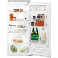 Einbau-Kühlschrank Inox LED 209 L Glas Ablagen Indesit IBC 12AC21R