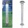 Hi Flamingo LED-Solar-Thermometer mit Dämmerungssensor 112 cm kaltweiß silber